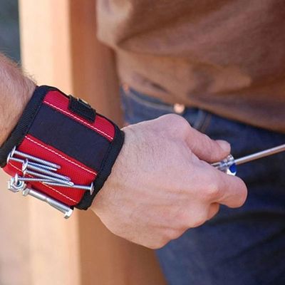 L'elettricista portatile Wrist Tool Screws del sacchetto della valigia attrezzi di vendita polsino magnetico caldo del poliestere di forte inchioda il supporto dei taglienti