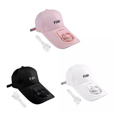 I cappelli di baseball regolabili unisex di carico portatili di sport dell'estate del cappello del fan di USB di prezzo all'ingrosso UV proteggono le visiere Mini Cooler Fan